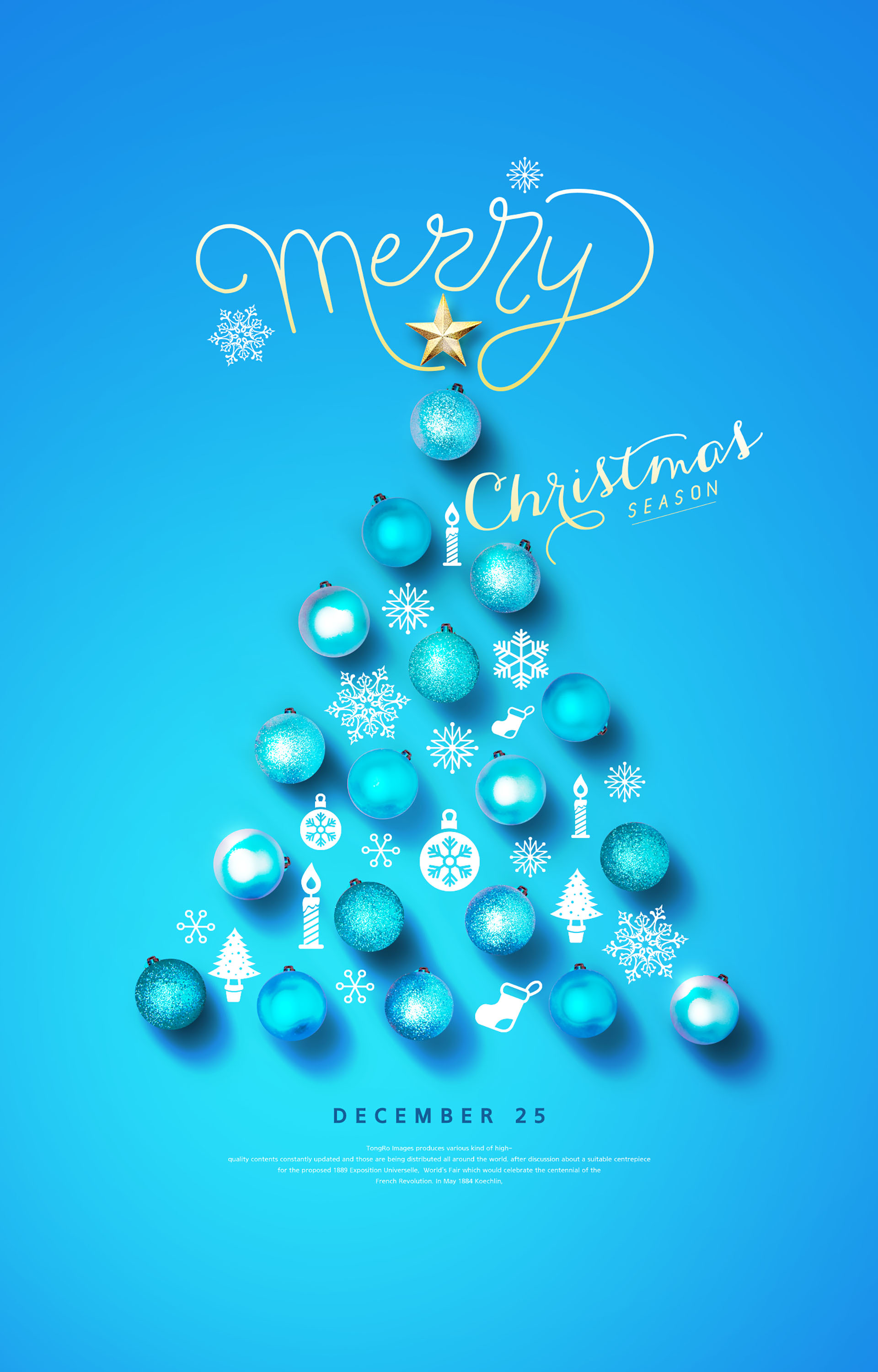 韩国素材：时尚圣诞节海报模板PSD