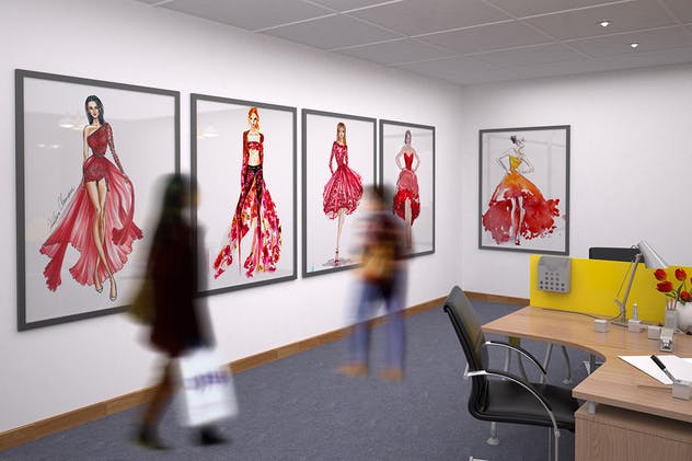 办公室艺术作品展示样机Vol.2 Office Art Mockup [Vol 2]插图(9)