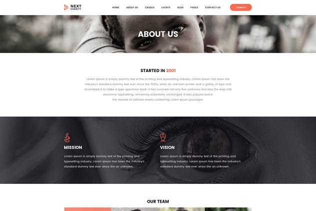 非营利组织慈善基金网站PSD模板 Charity and Donation Fund Volunteer NGO Template插图(3)