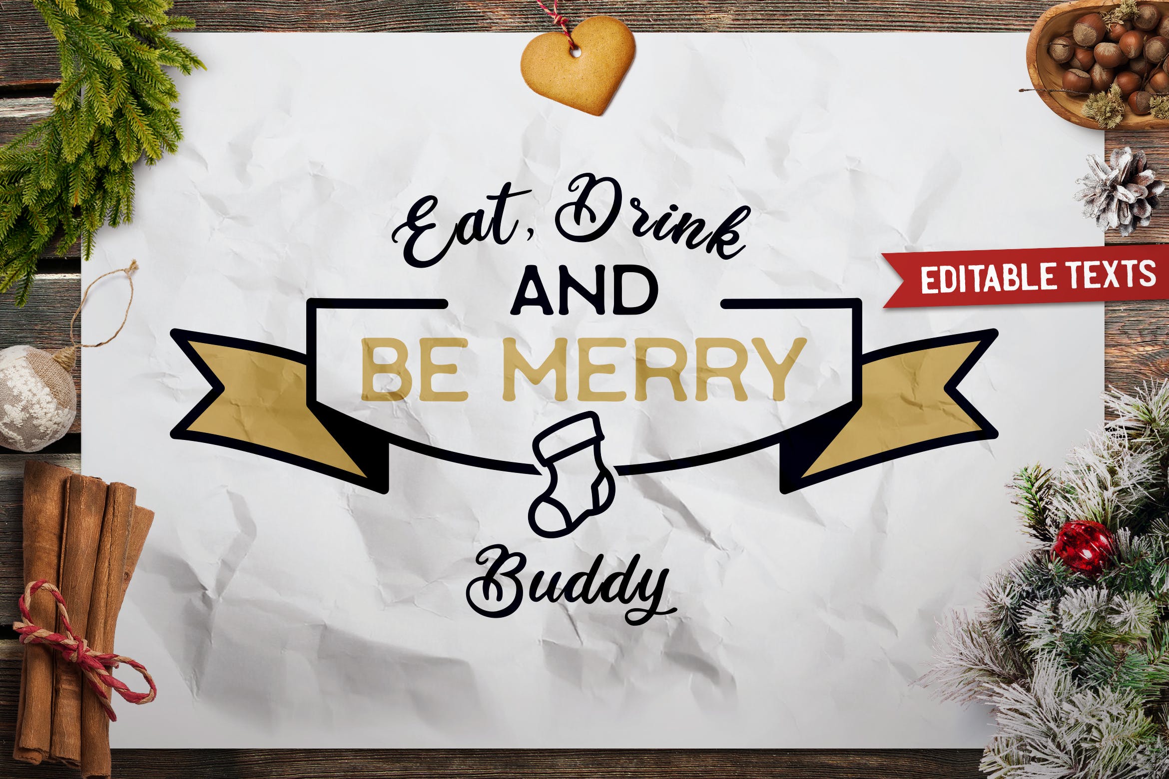 圣诞节主题T恤创意徽章印花设计素材 Merry Christmas T-Shirt. Vector Print, Holiday SVG插图