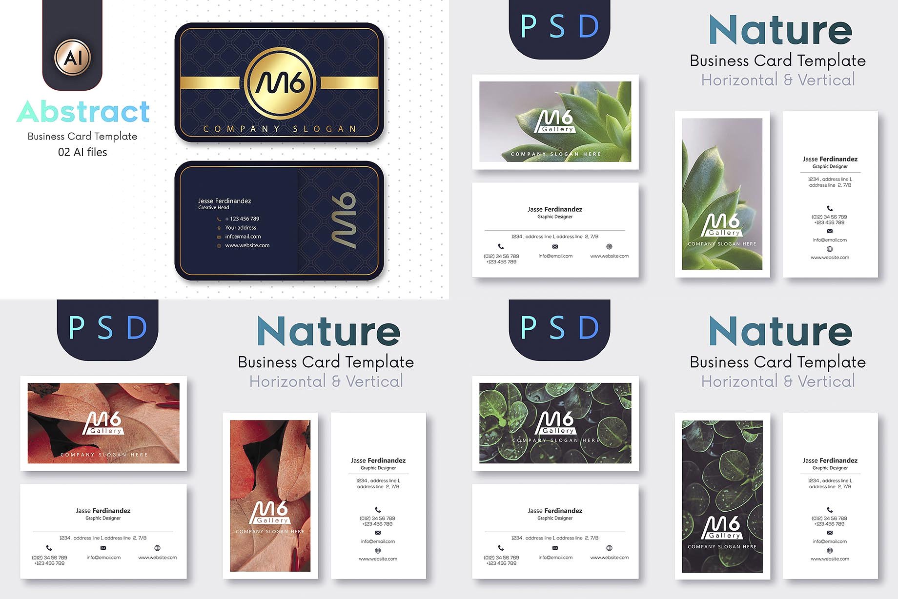 125个高品质的PSD和AI名片设计模板插图(15)