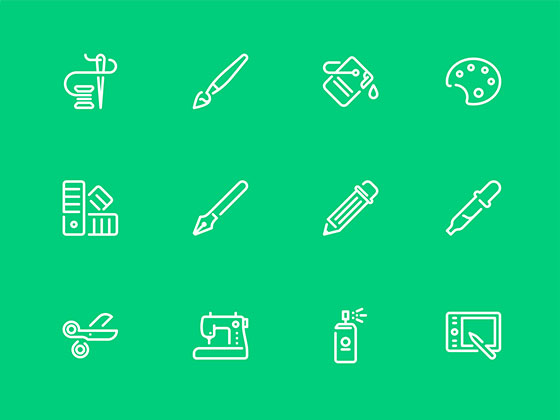 20 枚设计和工艺元素图标素材之家精选sketch素材