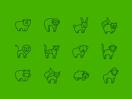 丛林动物图标素材之家精选sketch素材