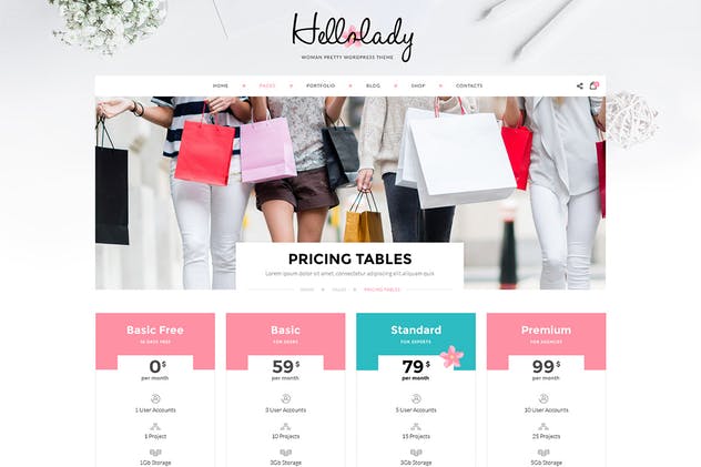 女性时尚主题博客网站PSD模板 HelloLady Woman Blog PSD Template插图(2)