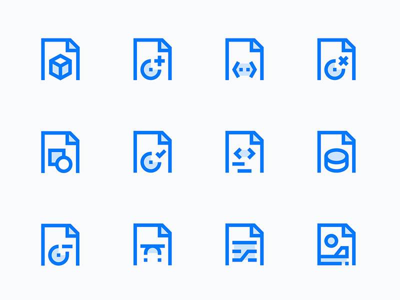 25 枚简约文件类型图标素材之家精选sketch素材