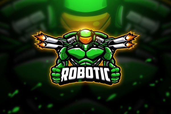 机器人电子竞技吉祥物Logo标志设计模板 Robotic – Mascot &amp; Esport Logo
