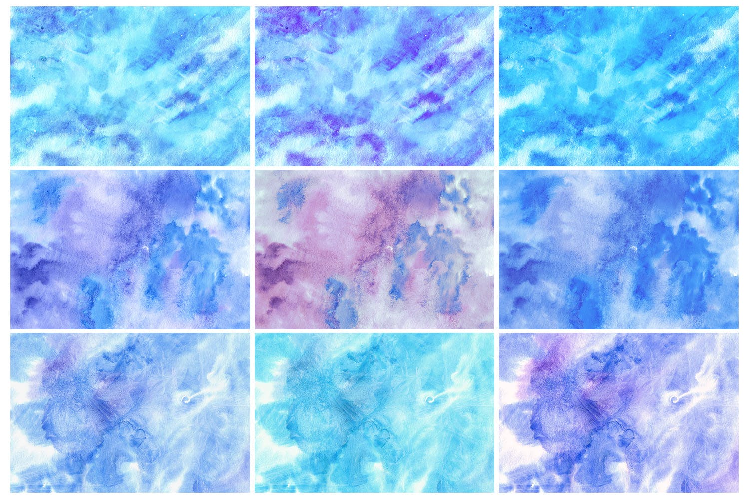 冬季水彩肌理纹理背景图素材v4 Winter Watercolor Backgrounds 4插图(4)