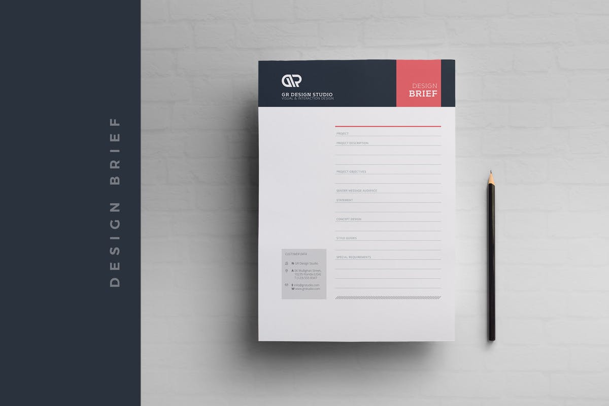 企业品牌简报设计模板 Design Brief Template插图