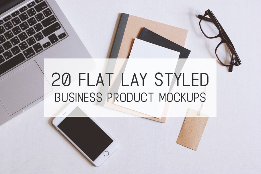 20款扁平风桌面场景样机 20 Flat lay styled desk mockups插图