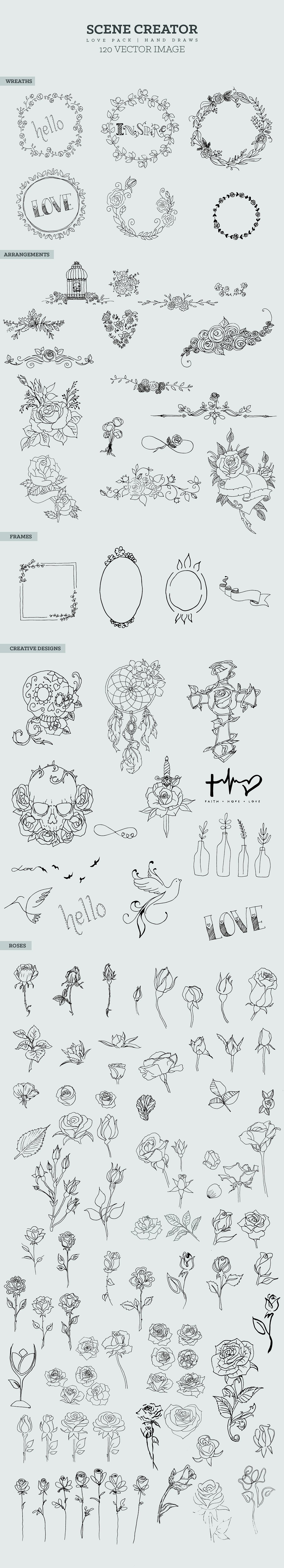 浪漫爱情(情人节)玫瑰花素材大合集1.6G[psd,eps,png]插图(6)