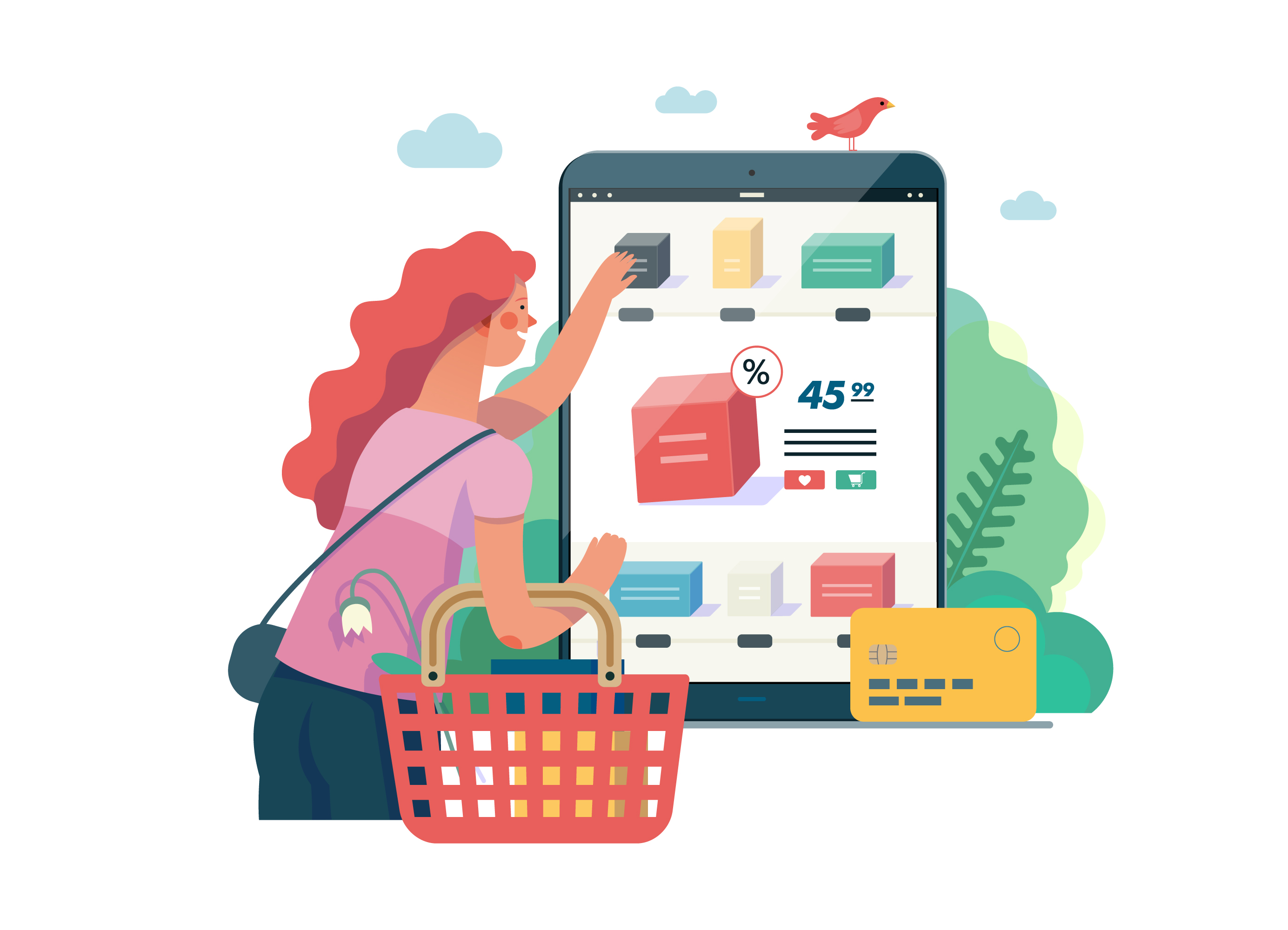 互联网多种商业业务概念扁平化插画下载[Ai]插图(6)