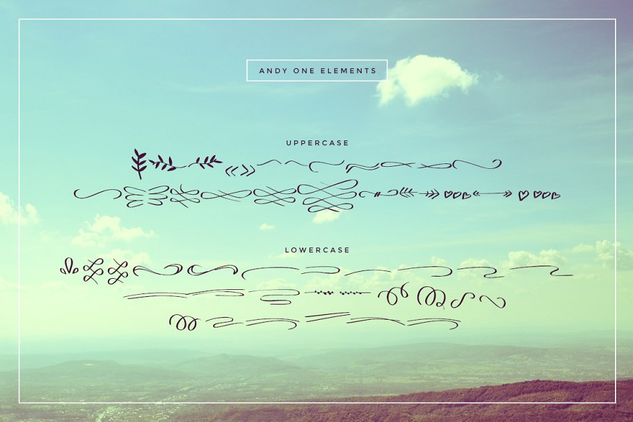 13款手写英文字体合集&Logo模板、矢量插画 Wonderland Fonts Pack & Branding Kit插图(23)