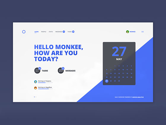 Blue Dashboard Home素材之家精选sketch素材