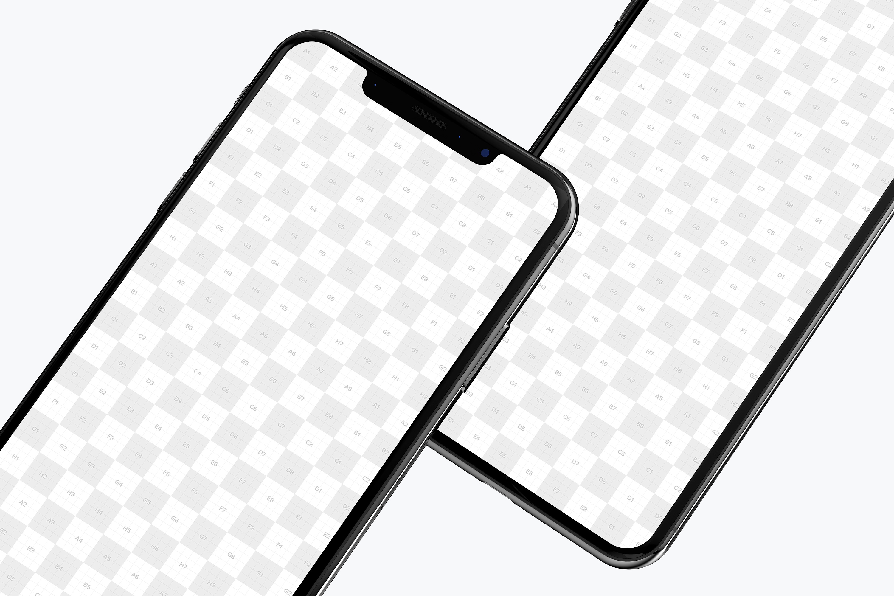 iPhone XS Max手机屏幕UI设计预览图样机模板 iPhone XS Max Mockup, Close Up插图(1)