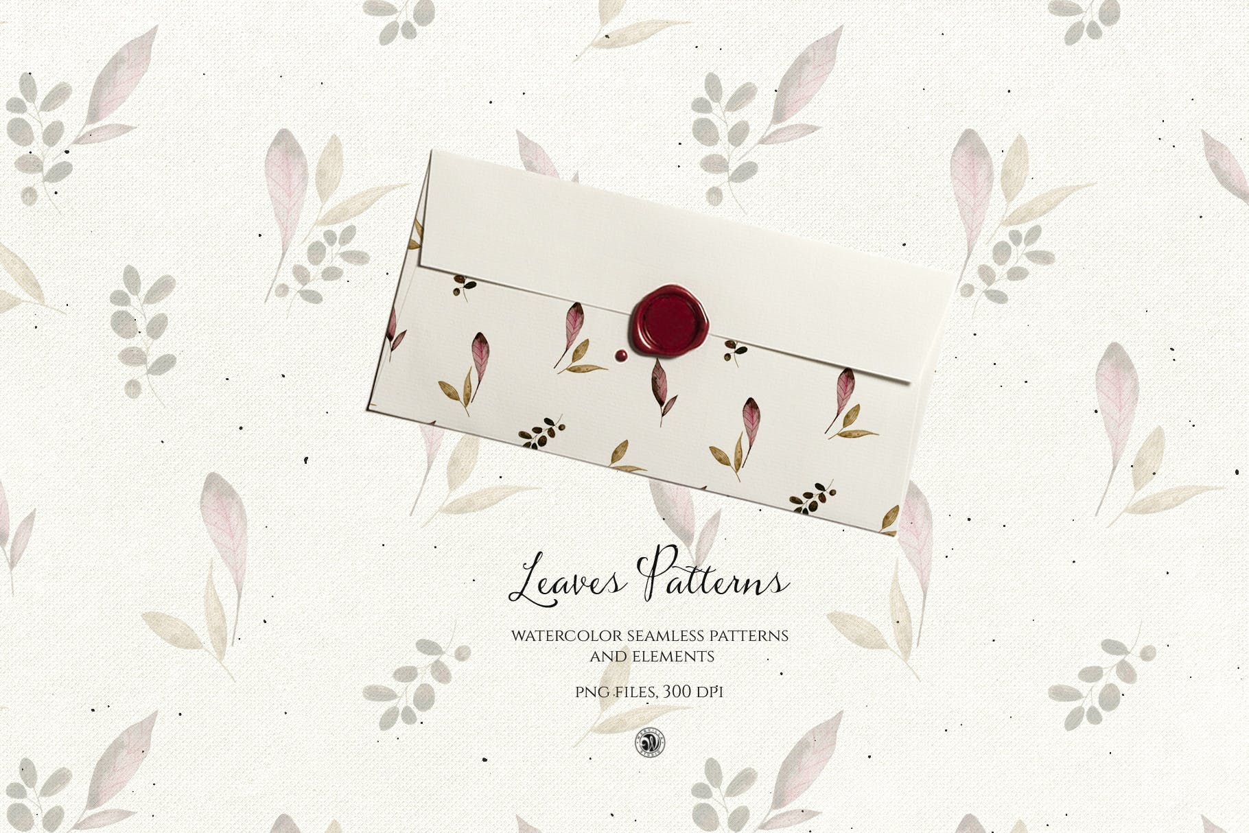 水彩手绘叶子剪贴画图片图案PNG素材 Leaves Patterns插图(6)