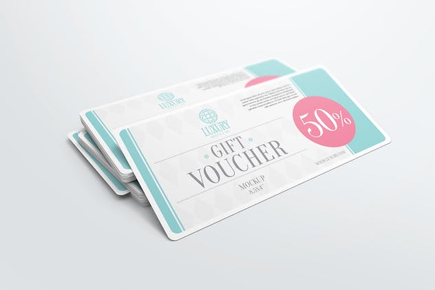 礼品券/优惠券样机Vol.2 Gift Voucher Mockups 2插图(3)