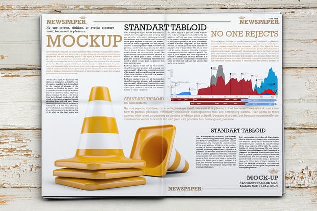 新闻报纸版式设计样机模板 Newspaper Mock-up插图(6)