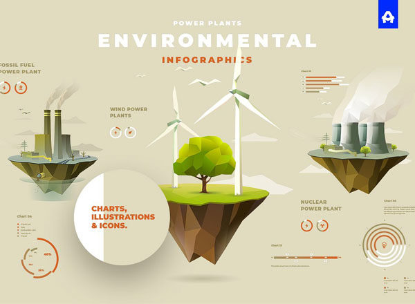 一组专业的环境信息图表插画矢量素材下载[ai,eps,png,jpg]