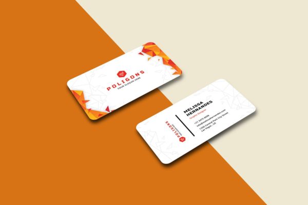 创意横版圆角企业素材库精选名片模板 Business Card