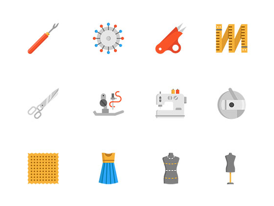 40 枚缝纫元素图标素材之家精选sketch素材