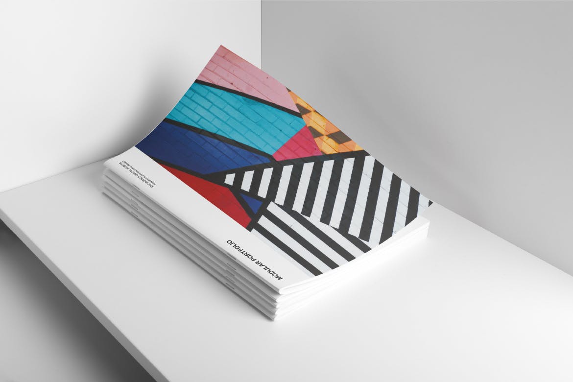 企业画册/产品目录/作品集INDD＆PSD设计模板 Modular Portfolio Template插图(3)