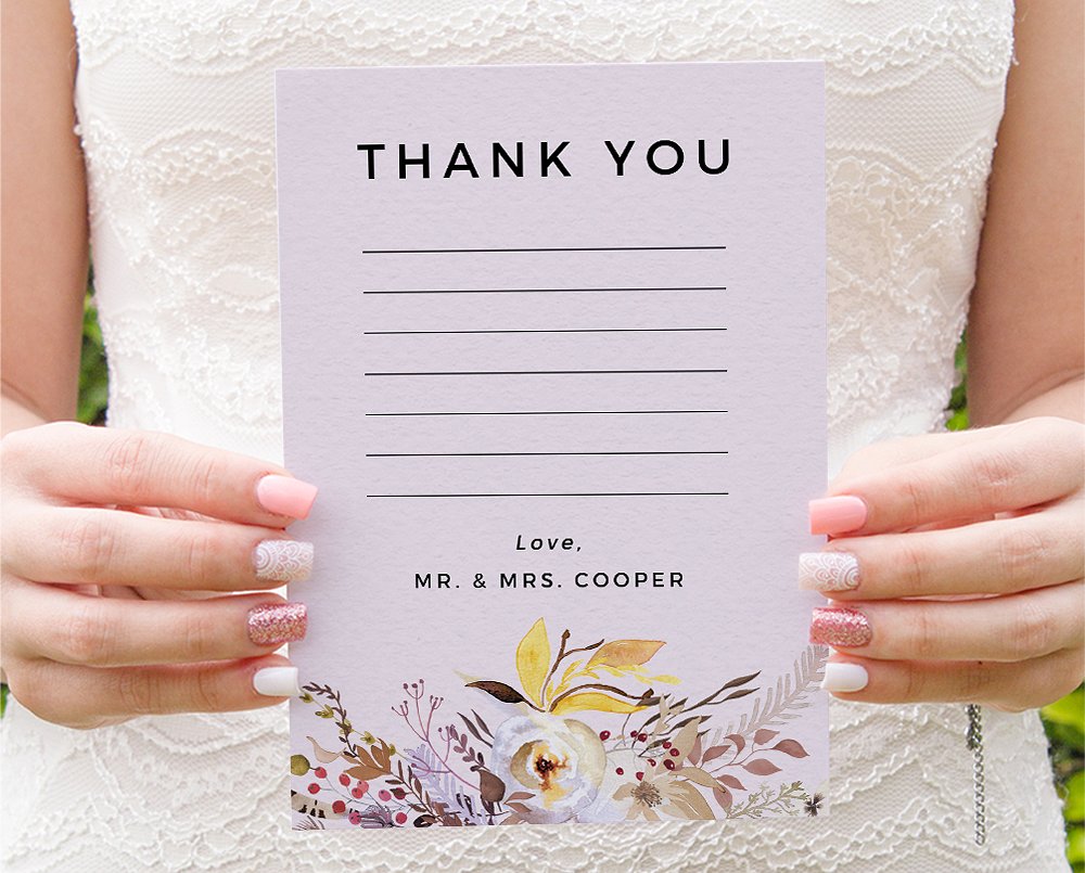 甜蜜花卉花环装饰婚礼邀请函模板 Sweet Floral Wreath Invitation Set插图(6)