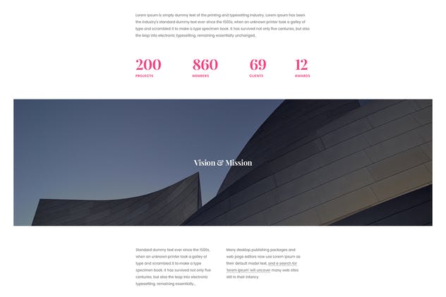 建筑设计服务企业网站PSD网站模板 Construction Building Agency PSD Website Template插图(2)