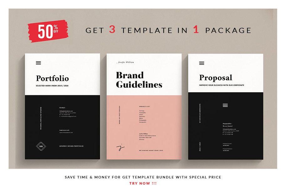 多用途时尚摄影/产品宣传册插图