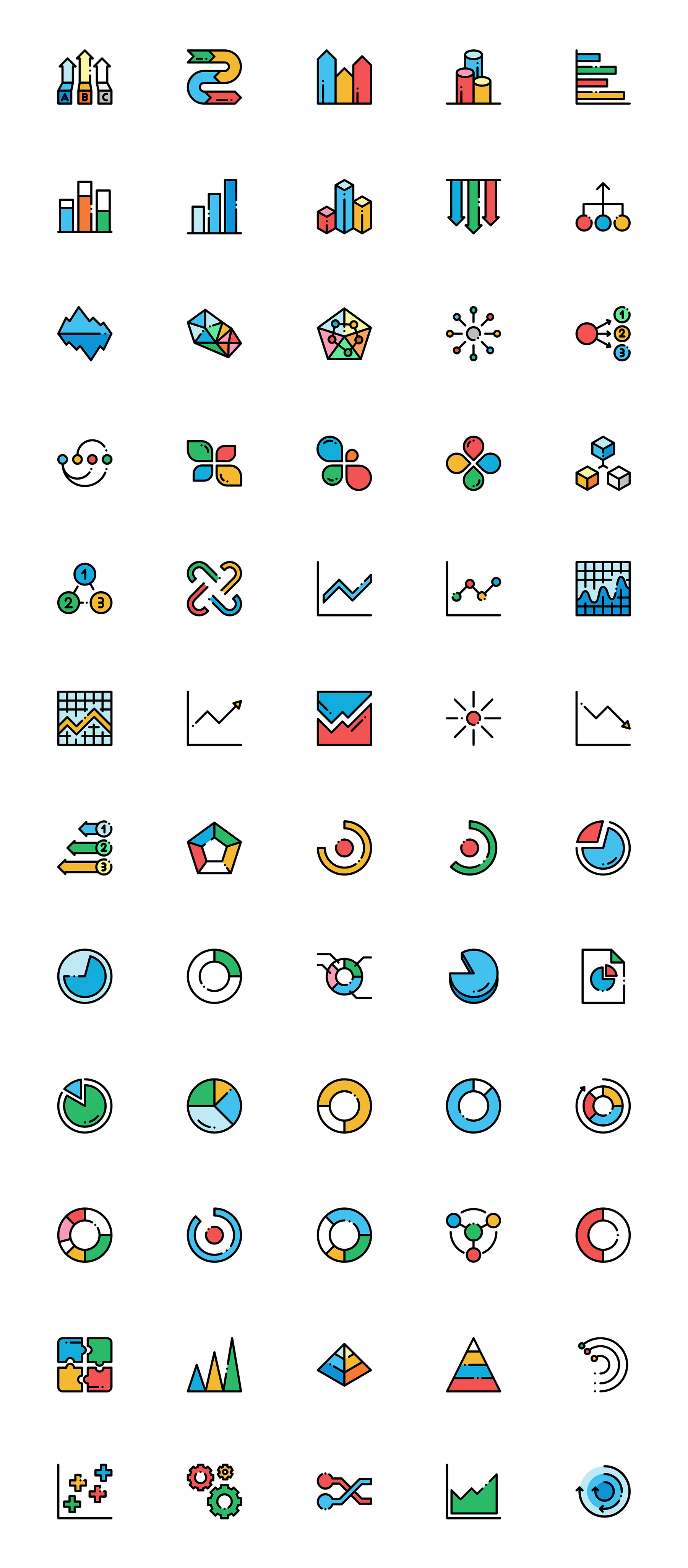 60 枚信息图表元素图标