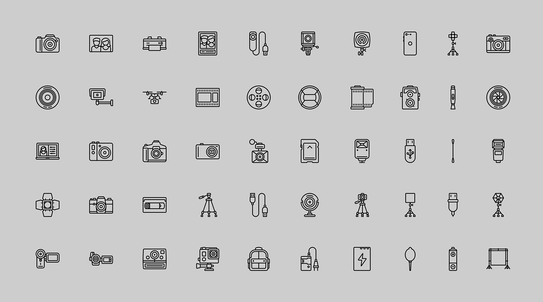 50 枚摄影相关图标