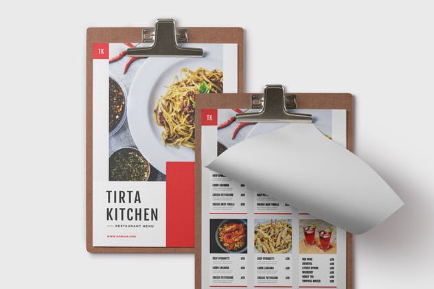 高档意式餐厅菜单设计PSD模板 Restaurant Menu插图(2)