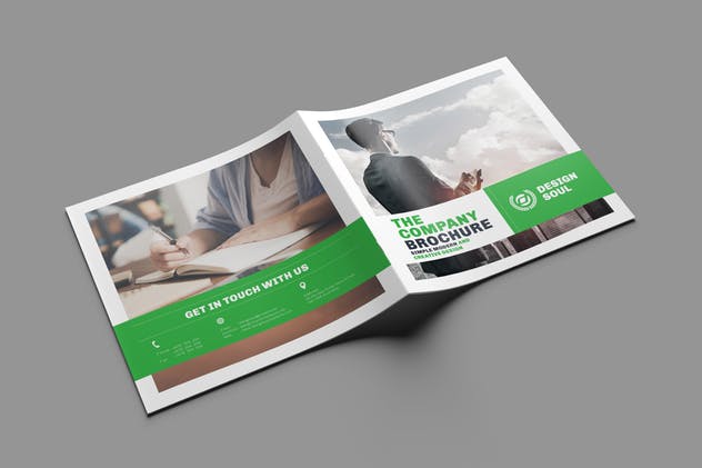 20页企业简介宣传画册设计INDD模板 Square Brochure插图(10)