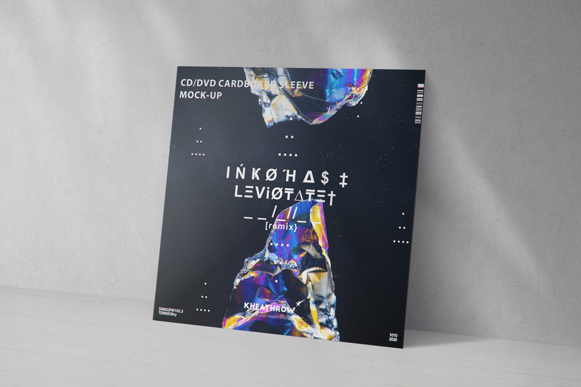 CD/DVD光盘包装&封面设计素材库精选模板v1 CD / DVD Сardstock Paper Sleeve Mock-Ups Vol.1插图(5)