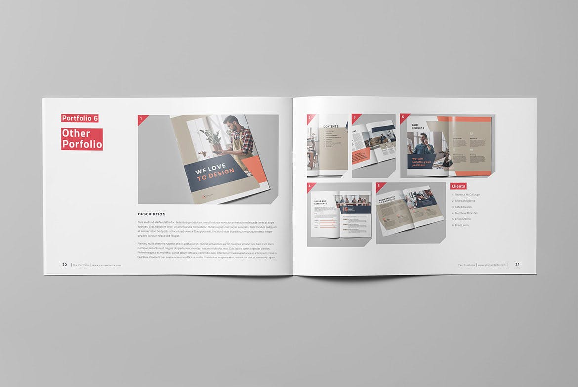 工作室/企业/机构组织适用的宣传画册模板 The Portfolio Landscape插图(8)