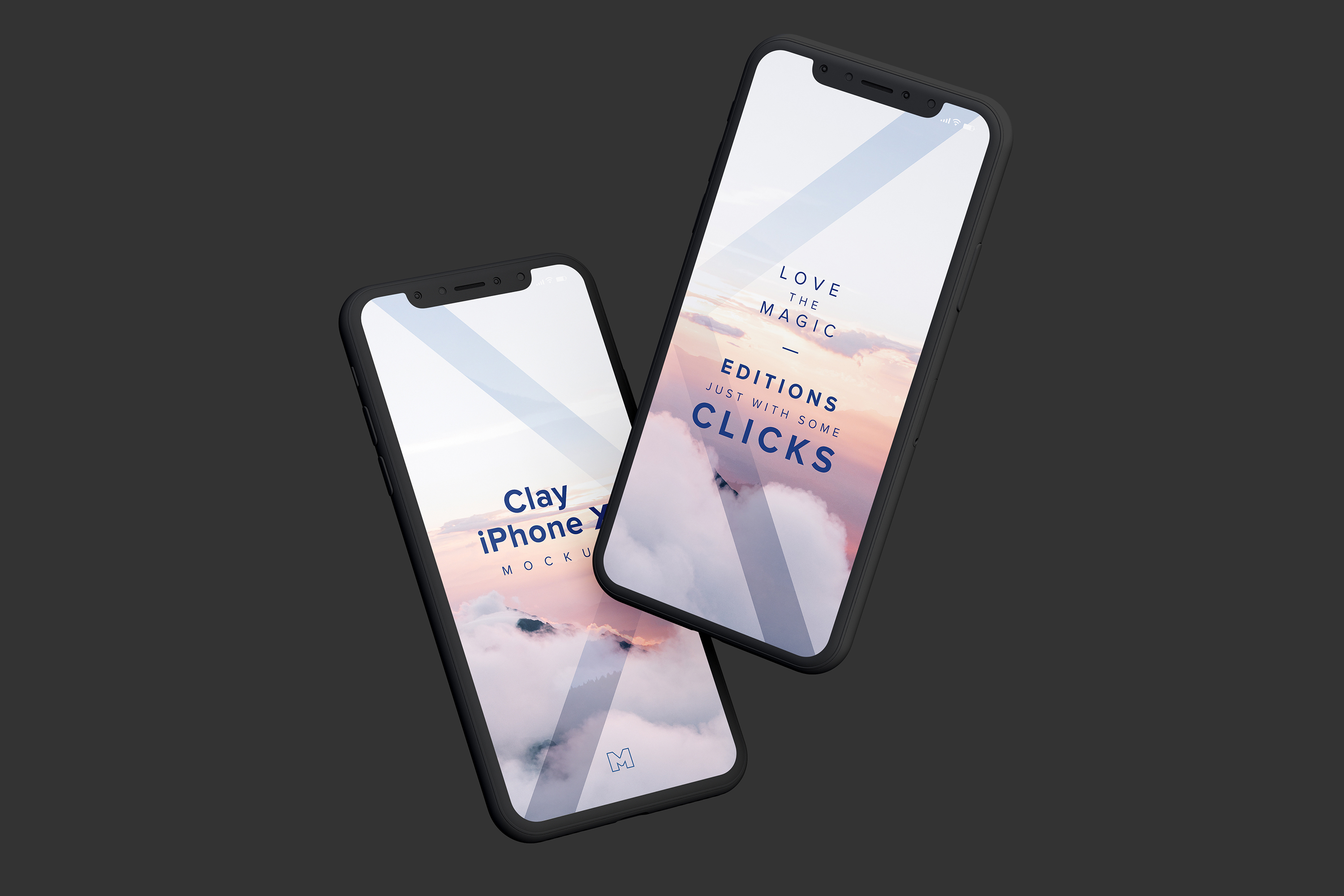 iPhone X手机APP应用界面设计效果图样机05 Clay iPhone X Mockup 05插图(3)