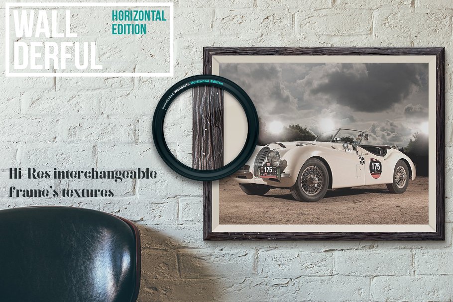 文艺场景相框画框样机合集 "Wallderful" – Horizontal Mockups插图(3)