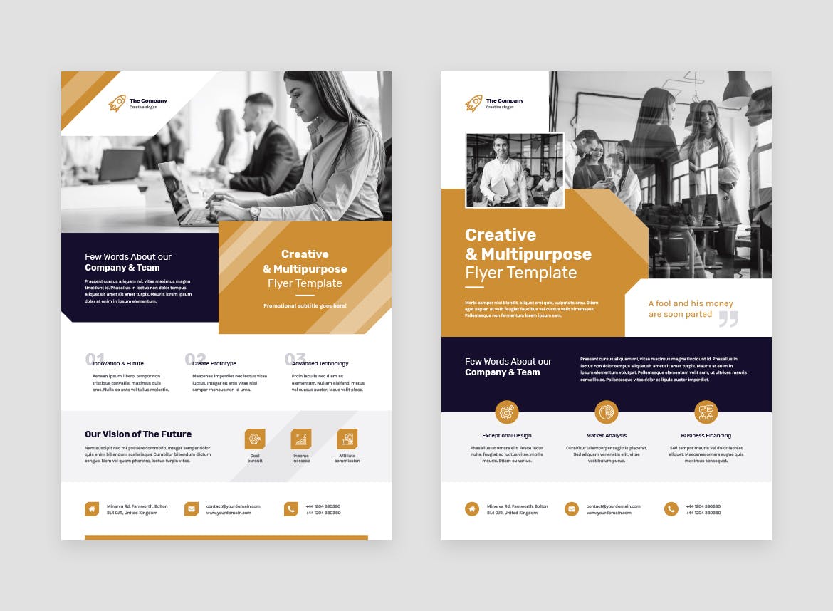 多行业适用创意公司传单设计模板 Flyer – Creative Multipurpose插图(7)