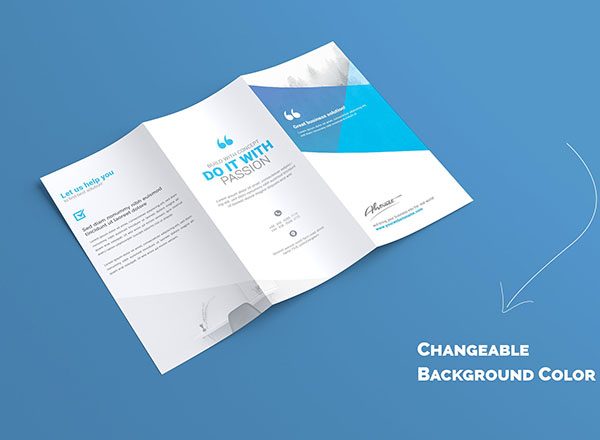 A4折页小册样机 A4 Trifold Brochure Mock-Ups