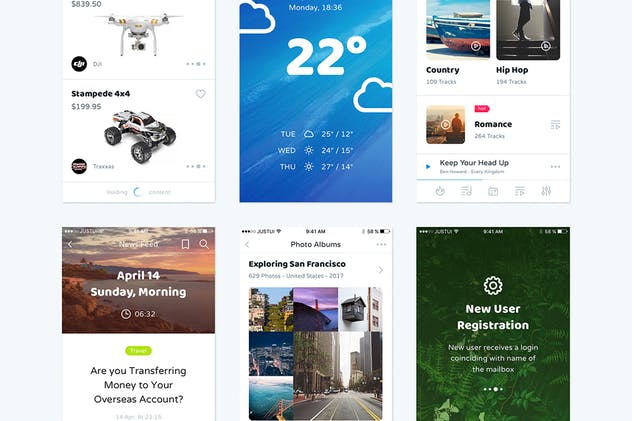 社交电商类 APP UI 套件 Liberty Mobile UI Kit插图(3)