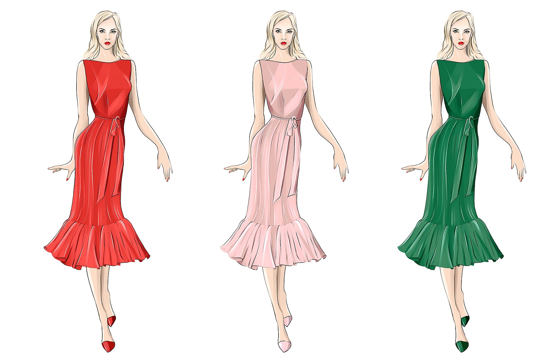 手绘新年和圣诞节剪贴画插图(5)