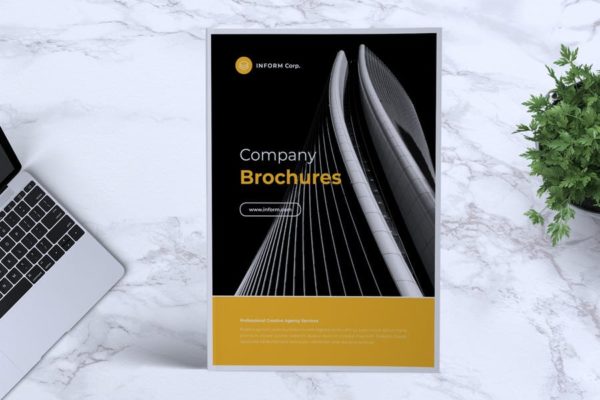 高逼格企业画册/产品服务目录INDD设计模板 INFORM Company Profile Brochure