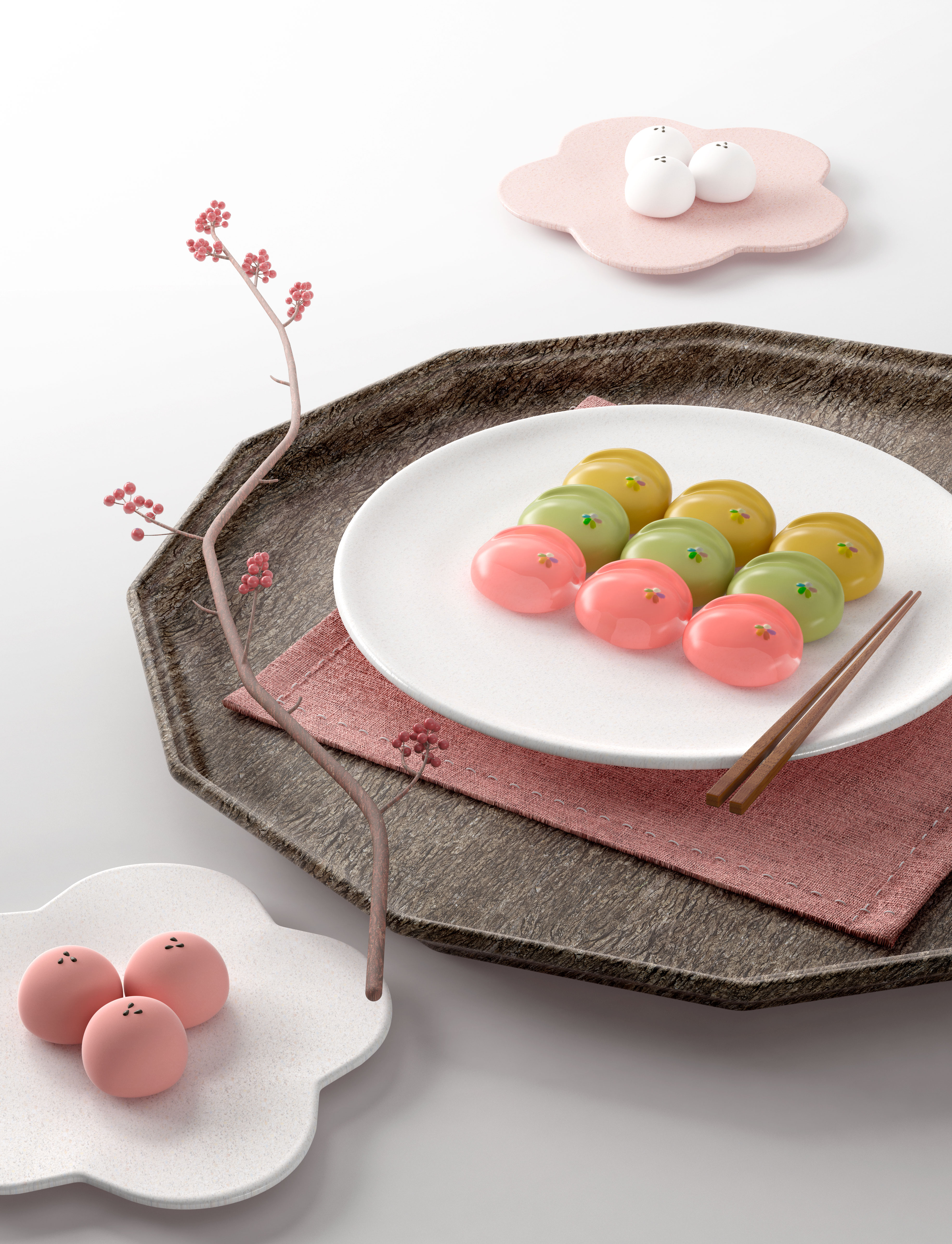 中秋点心美食主题创意海报模板套装[PSD]插图(5)