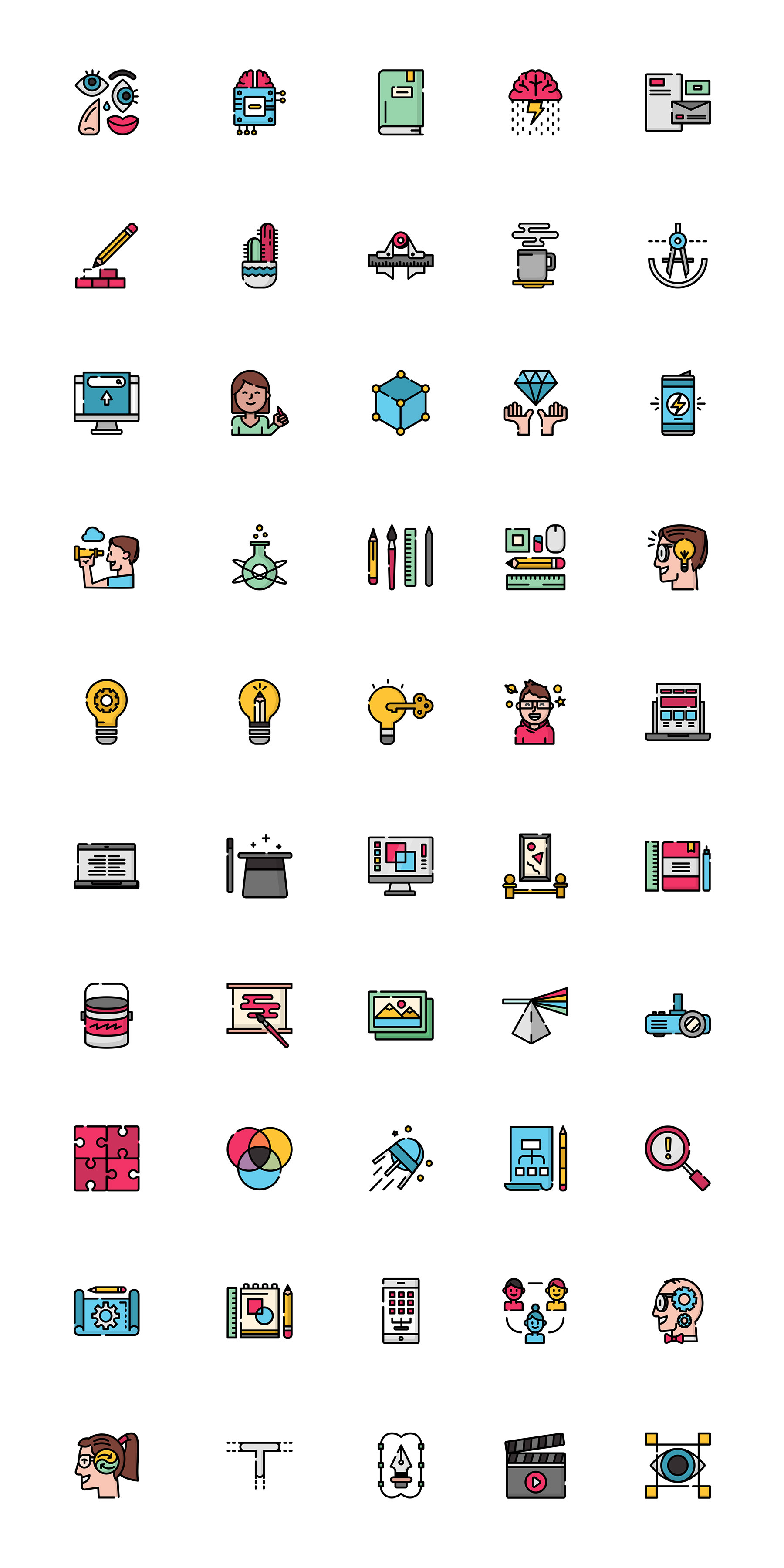 50 枚创作流程元素图标