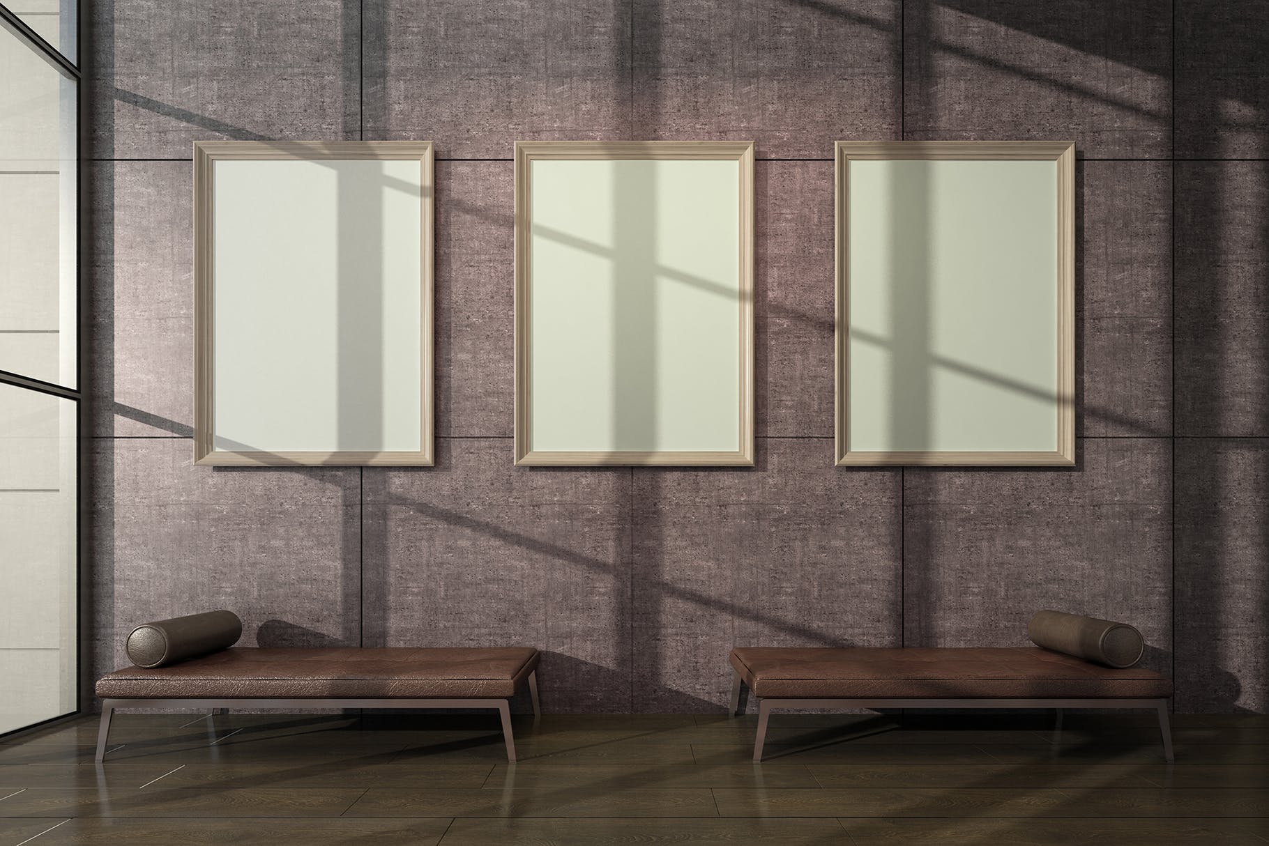 挂墙画框画廊展览样机模板素材3 Gallery Mockup 3插图(5)