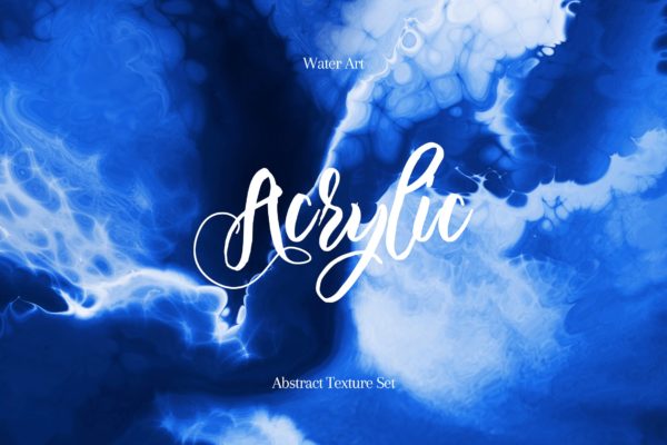 混合水彩颜料天然大理石纹理素材库精选背景 Acrylic Pouring Texture Set