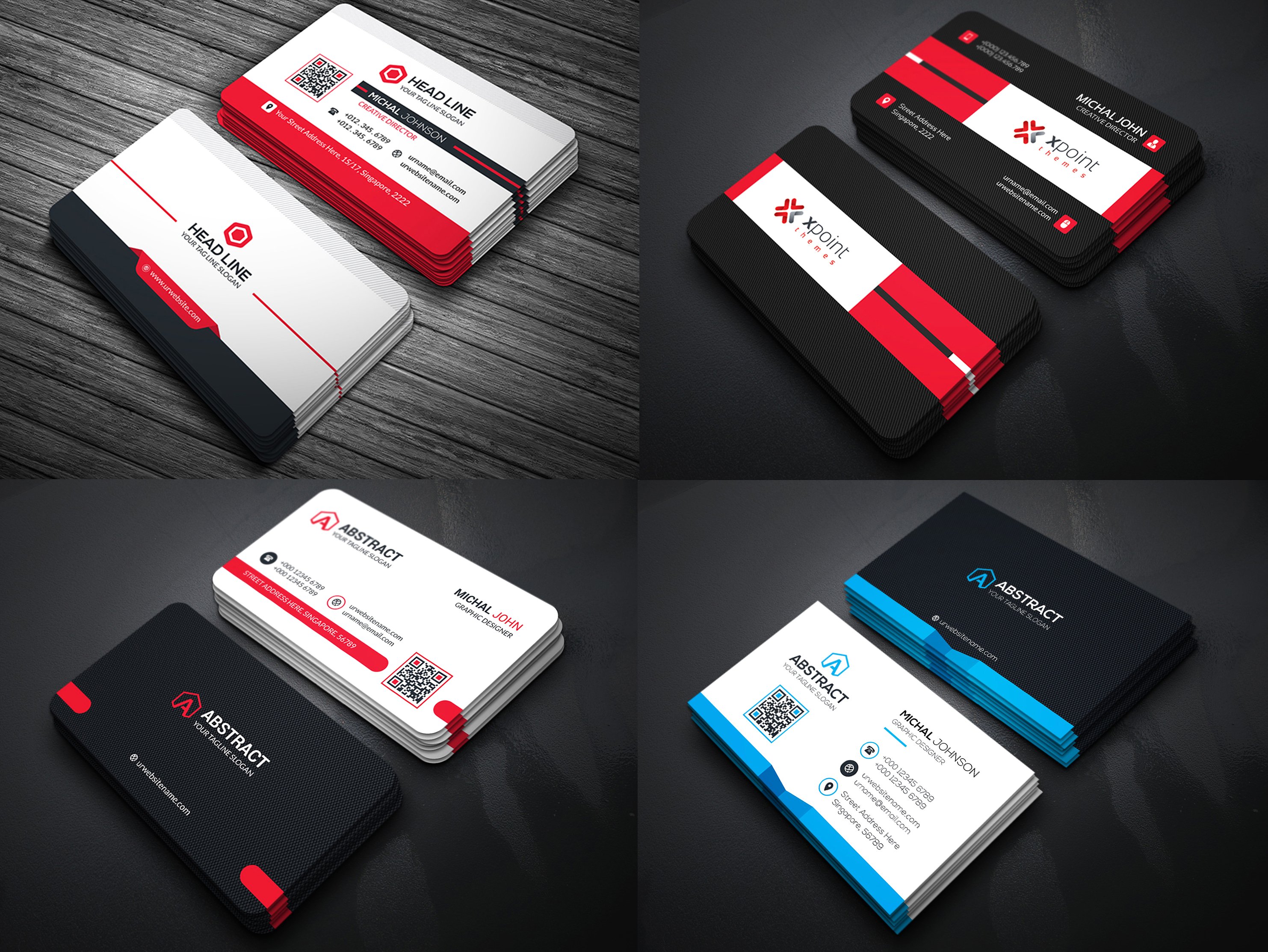 25个高品质的实用高端商务商业名片邀请函设计模板插图(4)