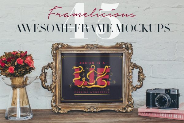古董画框相框样机合集 Framelicious! 45 Frame Mockups