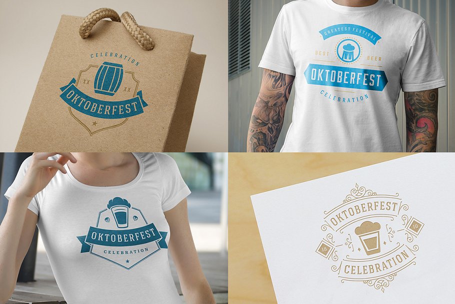 啤酒节主题Logo徽标模板/设计元素 Oktoberfest big bundle插图(16)