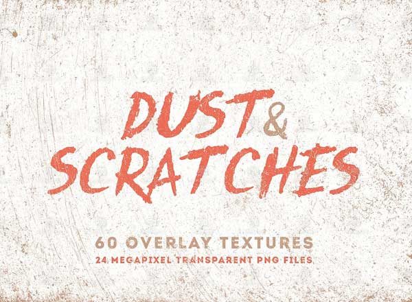 60张灰尘和划痕叠加纹理 Dust &amp; Scratches 60 Overlay Textures