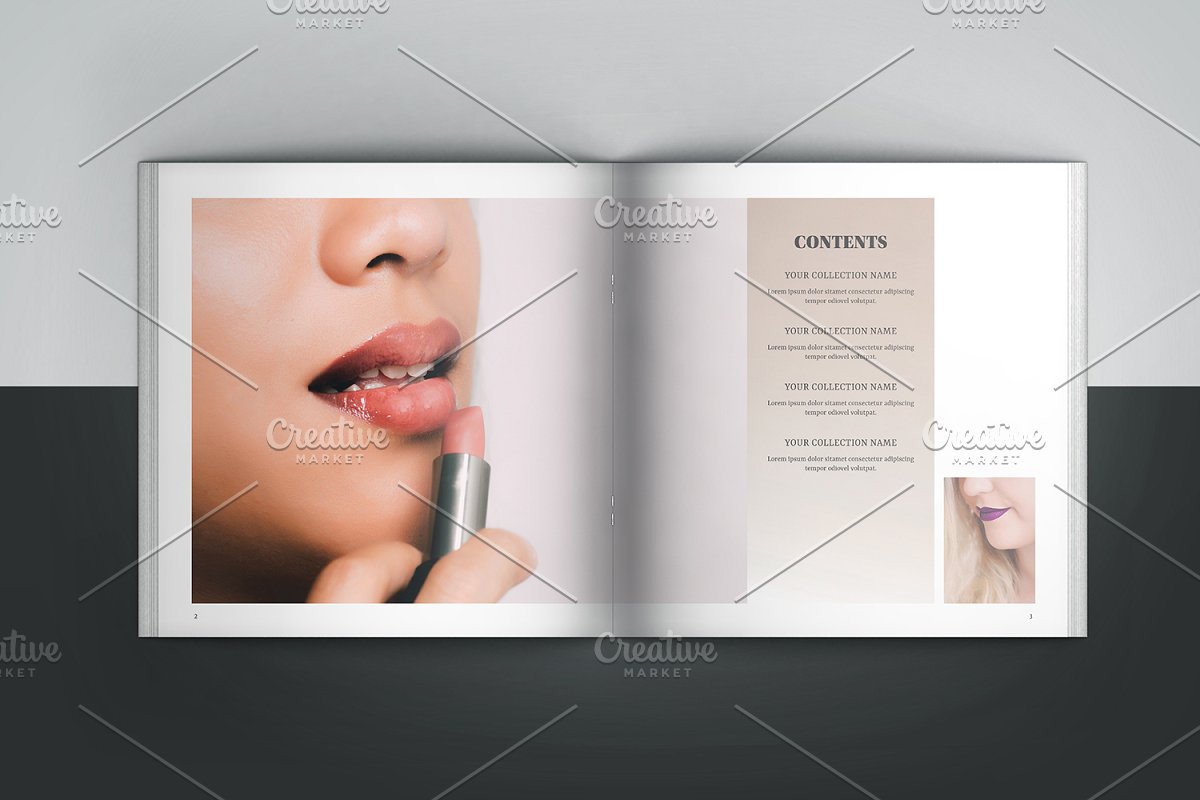 女性时尚摄影方形画册设计模板插图(7)